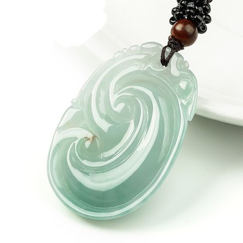 如意翡翠吊坠翠玉男女淡绿吉祥如意玉石挂件送礼颈饰