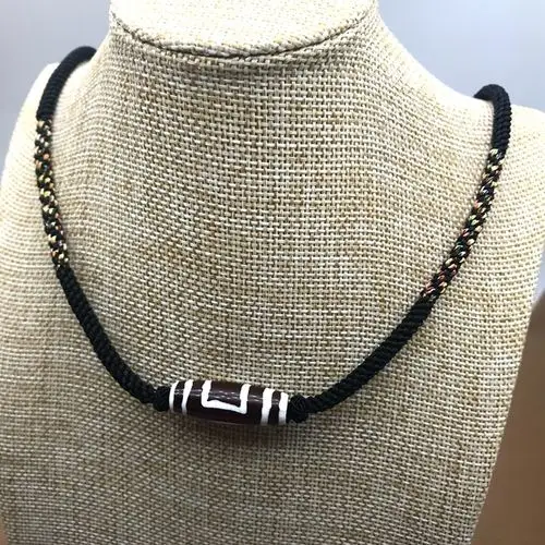 天珠挂绳手工配色毫米路路通男女锁骨颈链绳可绳