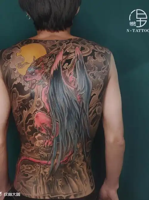 穷奇_纹身图案手稿图片_刘恒的纹身作品集