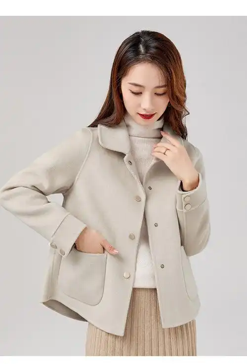 【100%绵羊毛】素引系列2021冬季新款单排扣羊毛女式大衣