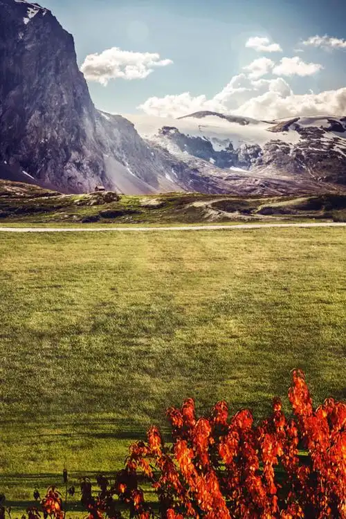 远山草地风景背景图片素材-大自然-百图汇素材网