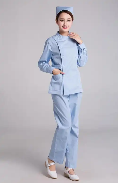 护士服分体套装icu冬装长袖女医生药房美容院工作服制服白大褂