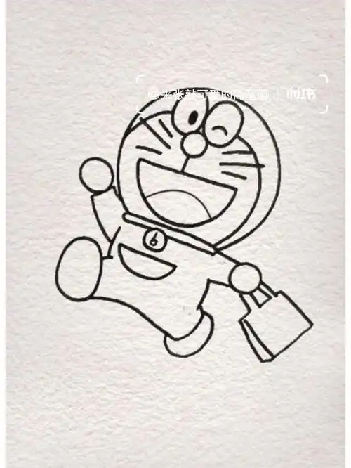 儿童简单简笔画哆啦a梦