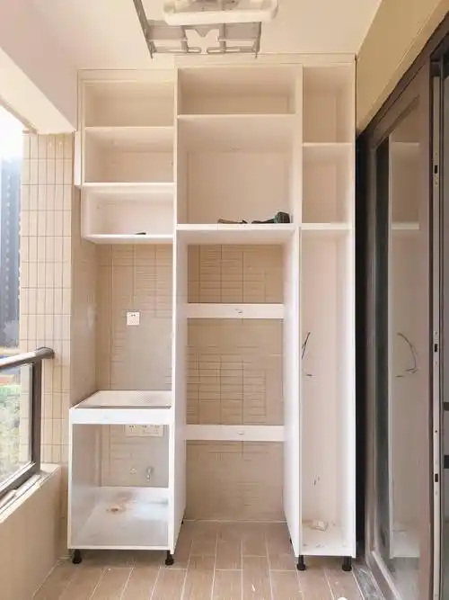 房子装修,阳台洗衣机柜设计,附设计尺寸图_我家_衣物_空间