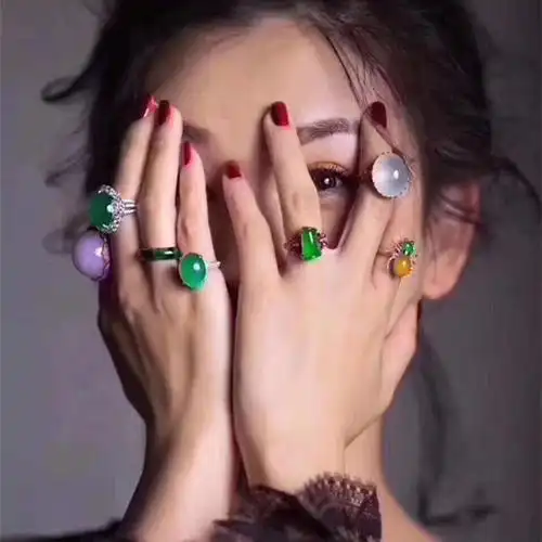 天然缅甸翡翠观音佛公手镯挂件耳环戒指指环手饰