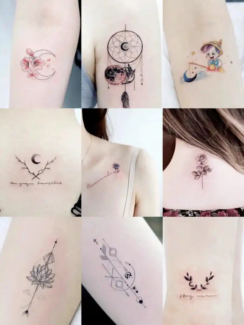 适合女生的小清新纹身图案  挖掘了一些 ins 上美翻了的简约纹身图案