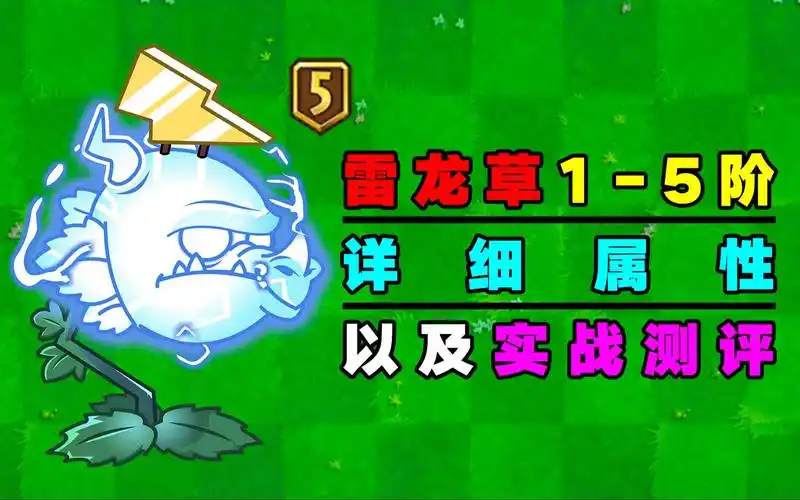 pvz玩家必须要知道的知识点:1-5阶雷龙草测评!