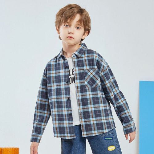 巴布豆品牌童装男童新款衬衫2022早春新款儿童衬衫帅气男童外套潮