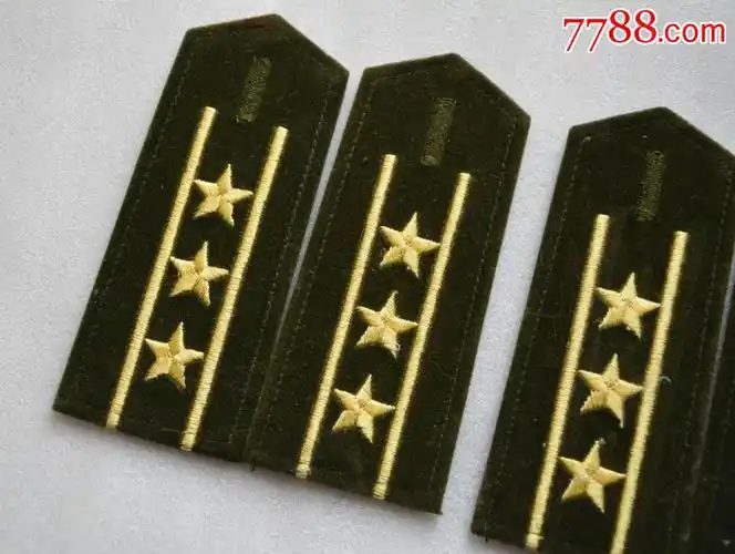 老式陆上校软肩章(4号)三副