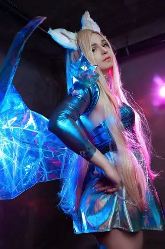 lol女装大佬sneaky新照 k/da阿狸cos很性感