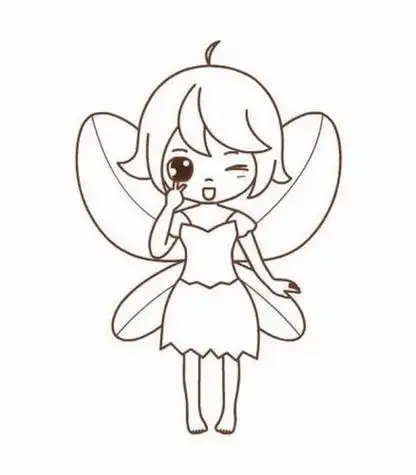 简笔画小精灵女简笔画精灵仙子 第1页超可爱的小精灵动物简笔画萌萌哒