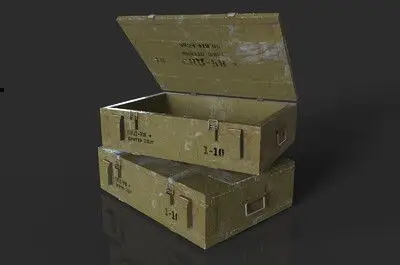 弹药箱老式军用箱实木军用箱军用箱子