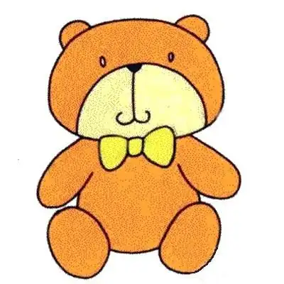 q版小熊简笔画教程涂色