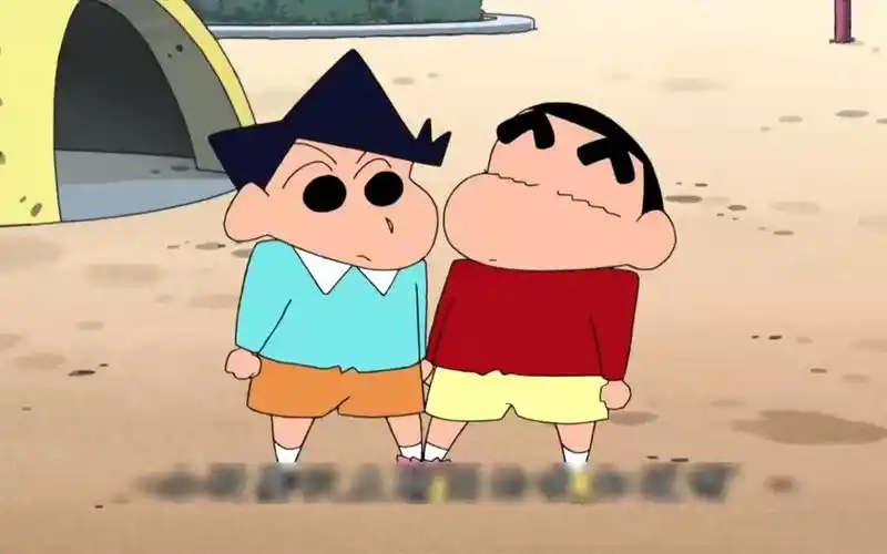 默契的关键在妮妮身上,横冲直闯的两人三足运动 #蜡笔小新