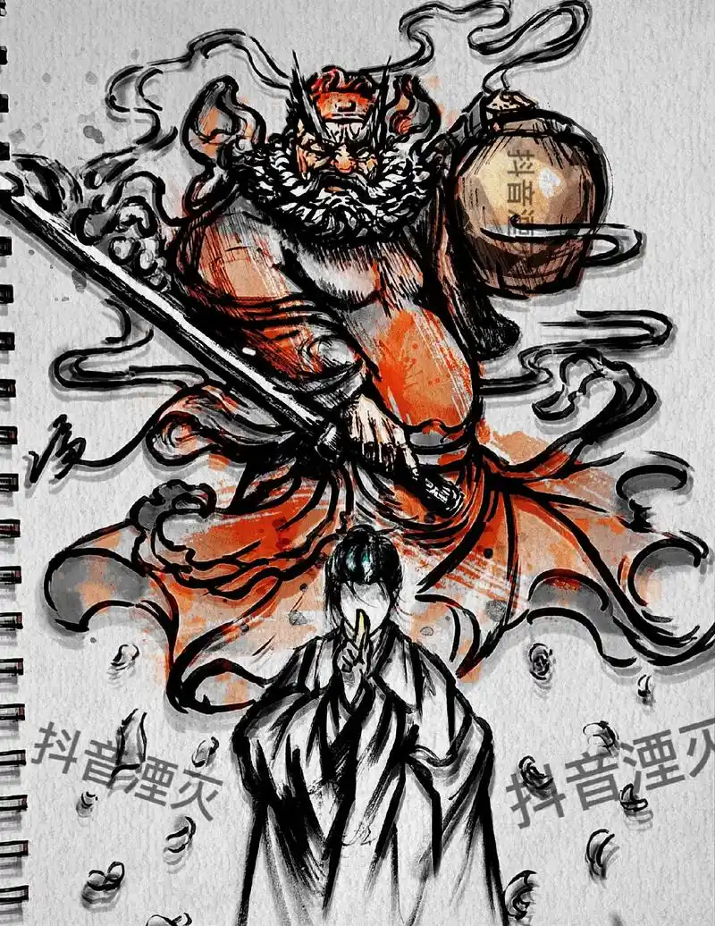 晚辈吴道子敕令钟馗下凡#原创 #手绘 #钟馗#水墨写意  - 抖音