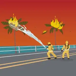 火熄灭卡通图片