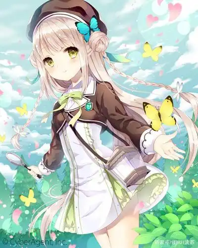 二次元动漫女生壁纸 蝴蝶少女系列