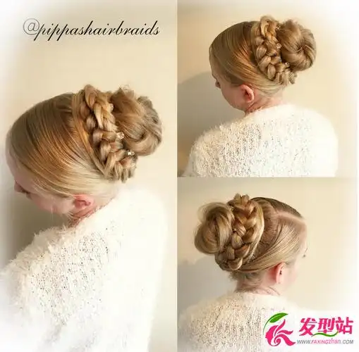 儿童节小女生盘发编发女孩子舞蹈盘发发型图片3