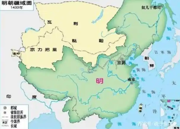 明朝初期疆域图