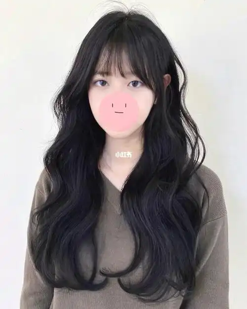 圆脸国字脸,高额头很适合的法式烫发!超温柔