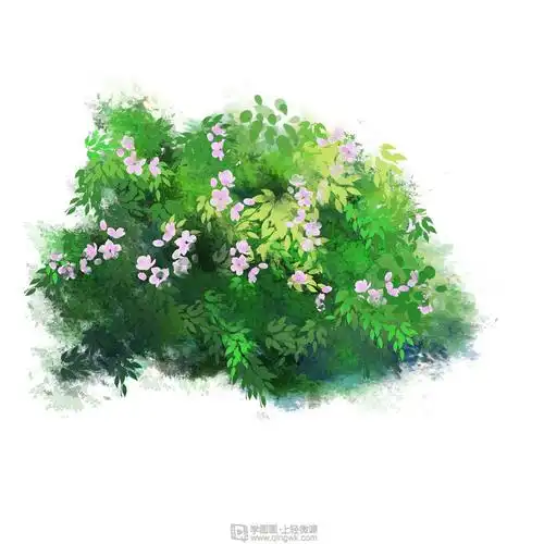 古风场景之灌木丛的画法