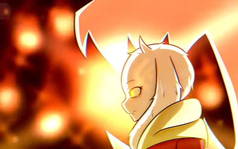 【altertale】羊姐toriel 绘画 "你想要直面你内心的烈焰吗?