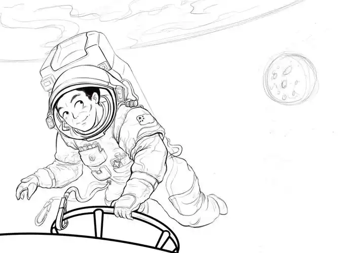 中国航天日黑龙江漫画家送来一份宇宙级浪漫