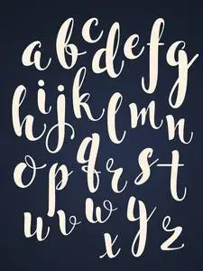 在刷风格的手写体的字母表.h照片