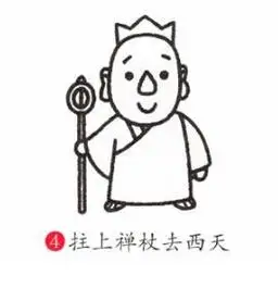 西游记唐僧简笔画西游记唐僧简笔画涂色