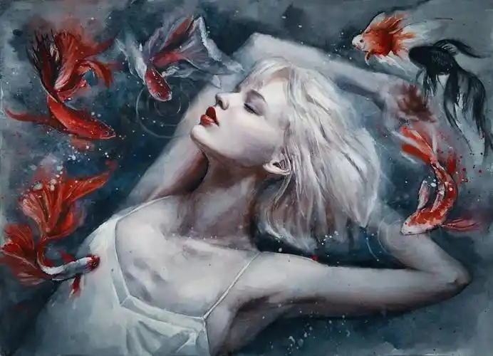 水彩绘画人物情绪渲染美感这是水色的魅力