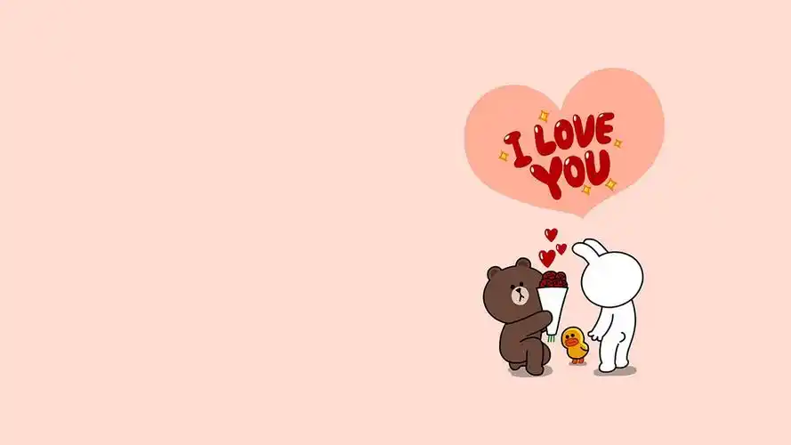 布朗熊可妮兔小黄鸡桌面壁纸第一辑