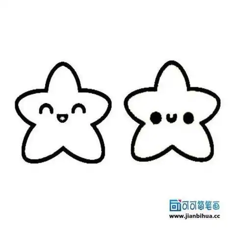 漂亮星星图案简笔画萌物星球的圣诞主题趴超简单的简笔画不信你学不会