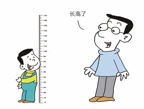 孩子长高卡通简笔画