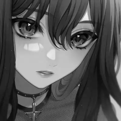 高质量动漫女头黑白图片 高清好看的黑白画女动漫_女生微信头像_头像