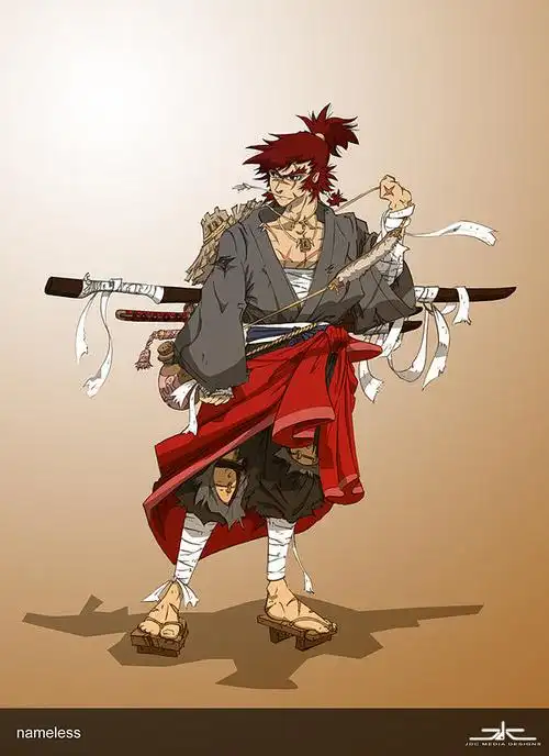 忍者与武士cci中国动漫插画