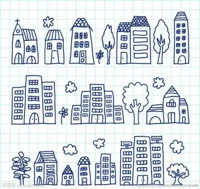 我们的社区的简笔画