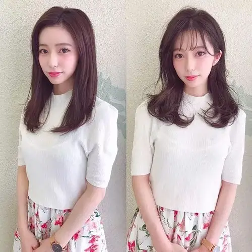 16位樱花妹直发变卷发前后对比颜值不再被发型耽误