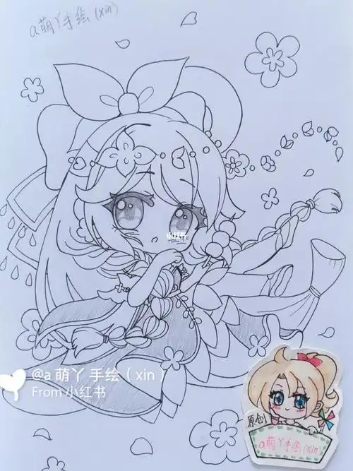 迷你世界花小楼马克简笔画绘画画的日常教程迷你世界