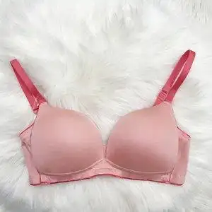 凡写薄款真丝无钢圈文胸罩交叉美背无痕女士运动大码内衣小胸聚拢