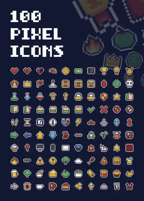 令人充满童年回忆的经典像素图标集 mario pixel icon collection