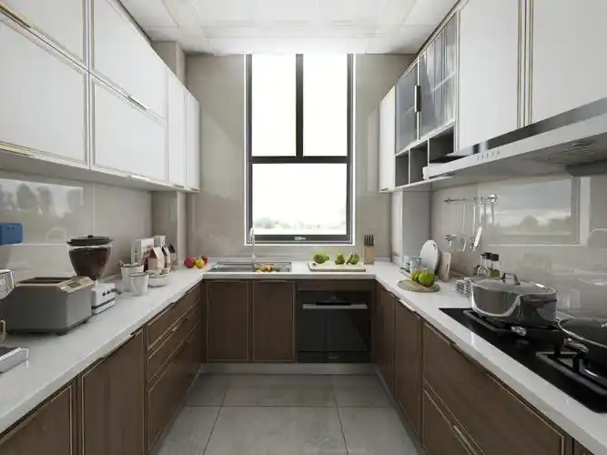 厨房配色太好看了叭下深上浅