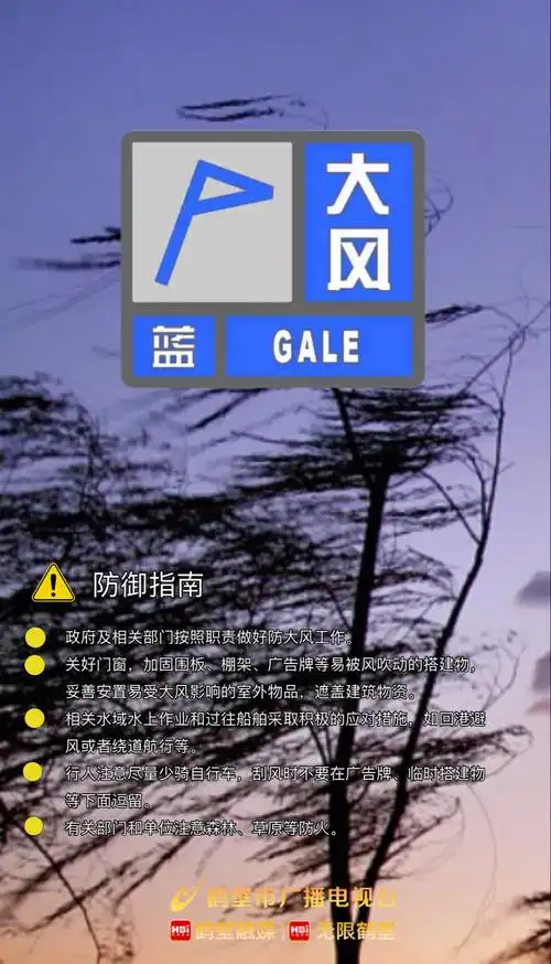 鹤壁市气象台2024年2月1日9时8分继续发布大风蓝色预警信号:预计未来