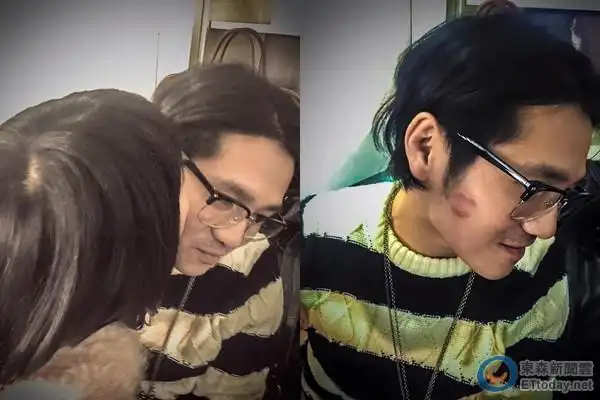 grace涂口红往曹格脸上一亲… 超肥爱心唇印现形啦!