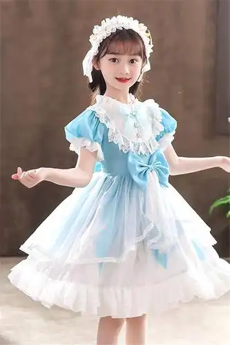 洛丽塔洋装女童夏季新款生日公主裙洋气超仙儿童lolita连衣裙