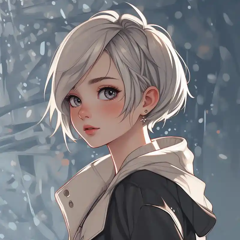 这组短发高冷卡通女生头像真的太酷了!