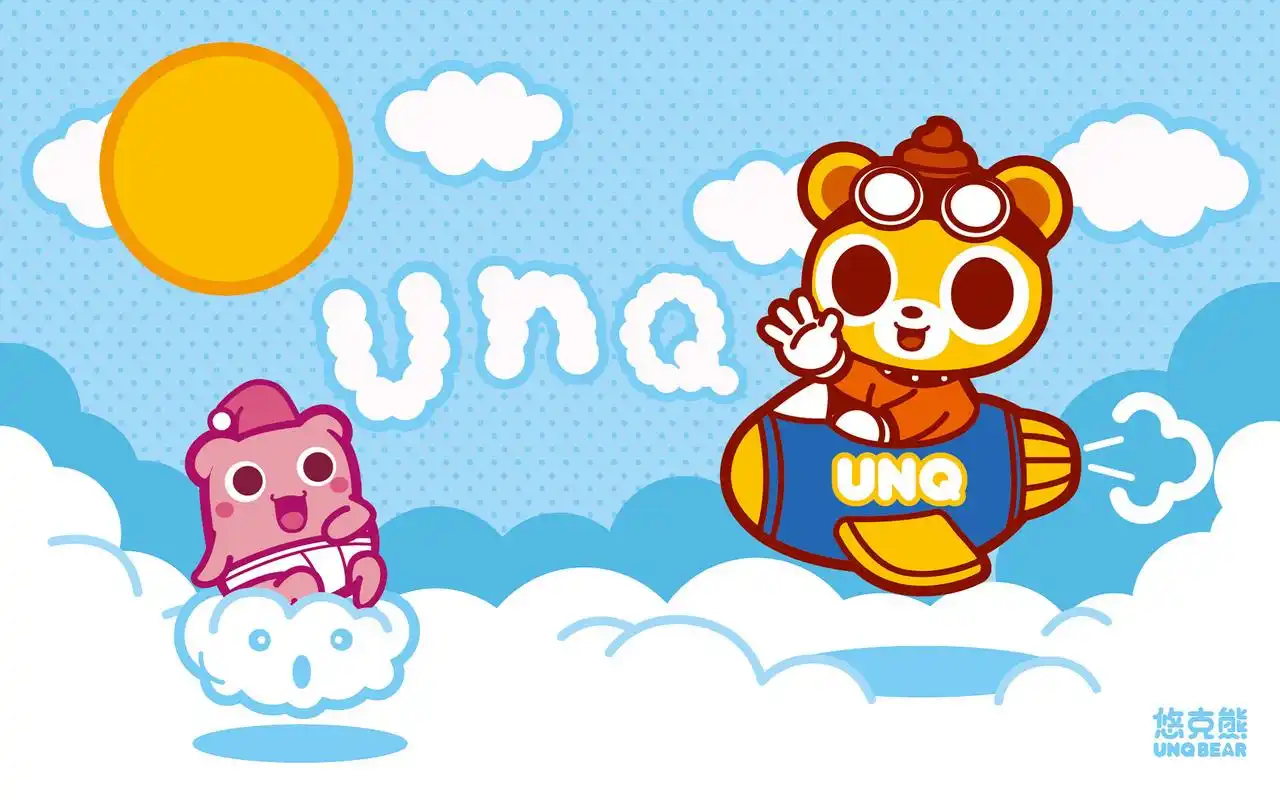 超可爱萌物悠克熊卡通形象高清桌面壁纸