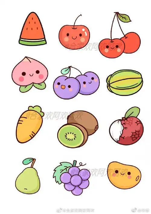 小食物简笔画可爱稼穑 简笔画图片大全-普车都