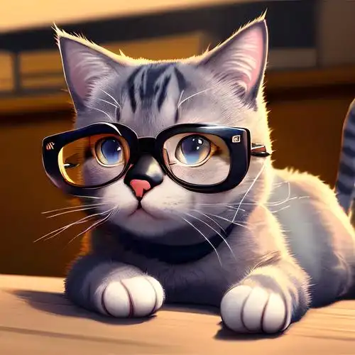 猫咪戴眼镜头像可爱