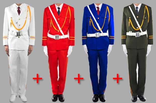 新款海陆空三军仪仗队升旗手服装男女军装合唱服女兵管乐队表演服