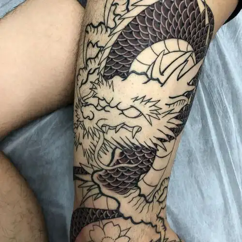 在添加背景94今日3h鳞片#日式老传统  #老传统  #广州纹身  #广东